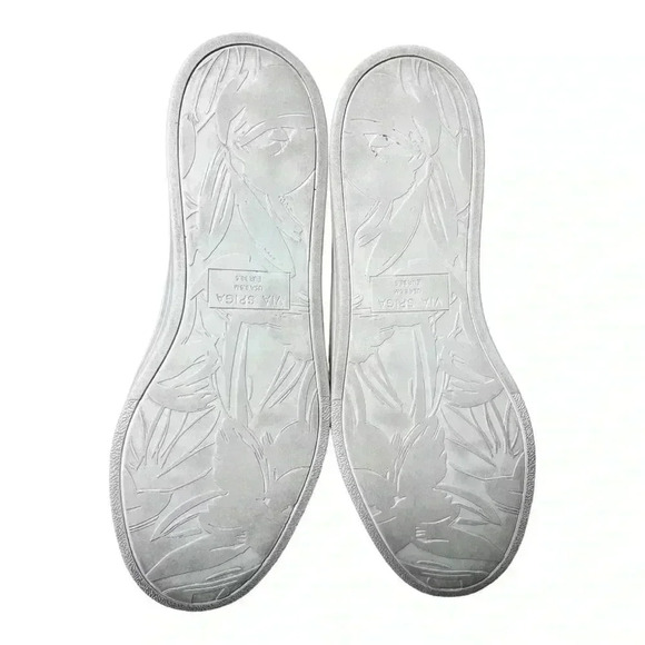 Via Spiga Women’s Ora Slip On Platform Sneakers BLK and White Size 8.5 Preowned - Picture 7 of 10